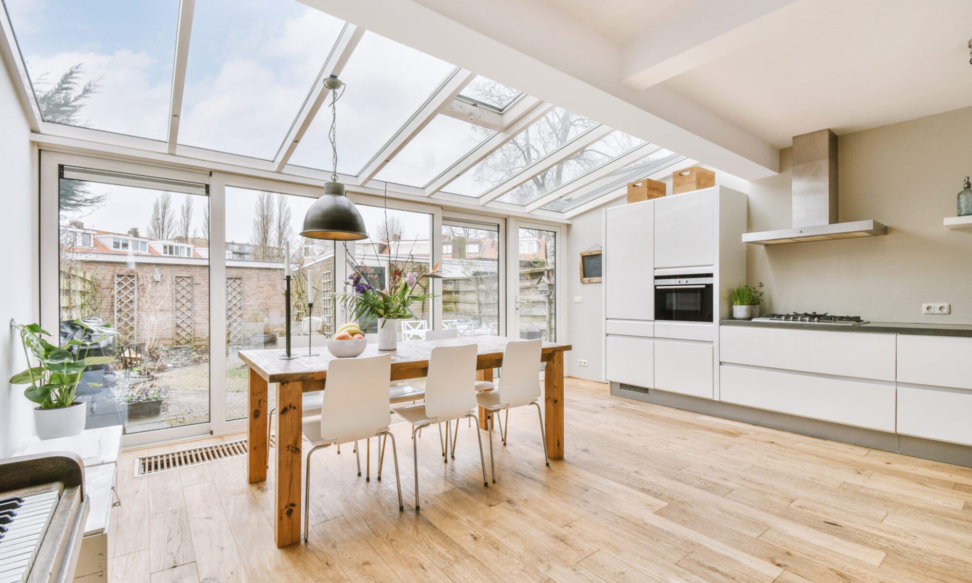 open plan kitchen